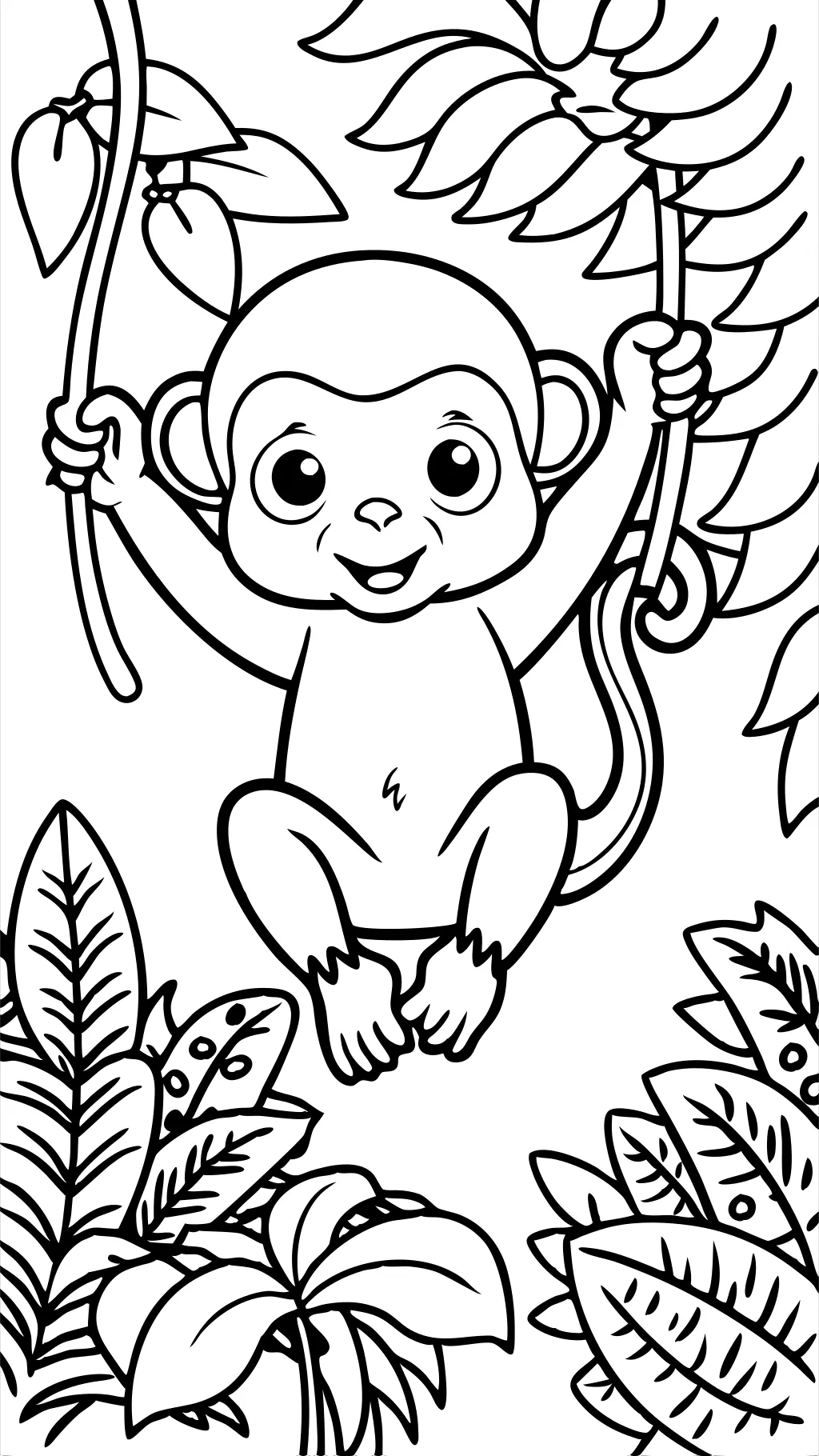 Páginas para colorear imprimibles Monkey